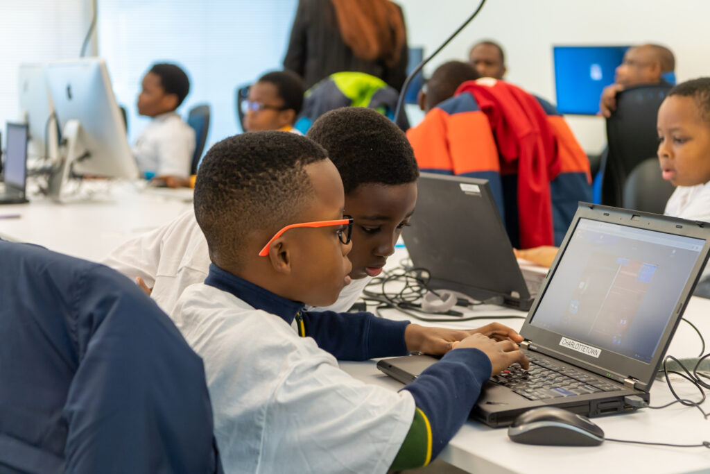 BlackboysCode learners using a computer